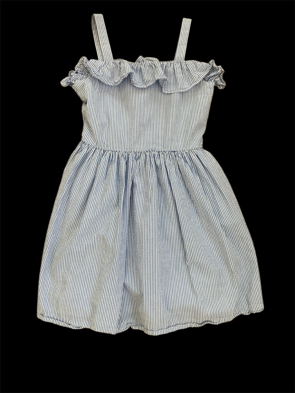 Polo Ralph Lauren Girls Youth Dress Size 16 Eyelet Ruffle Sleeveless Summer